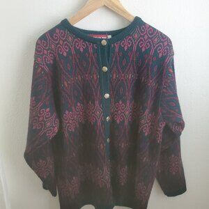 Vintage Pitlochry Womens Sz Large Wool Blend Pitlochry Cardigan Academia Sweater